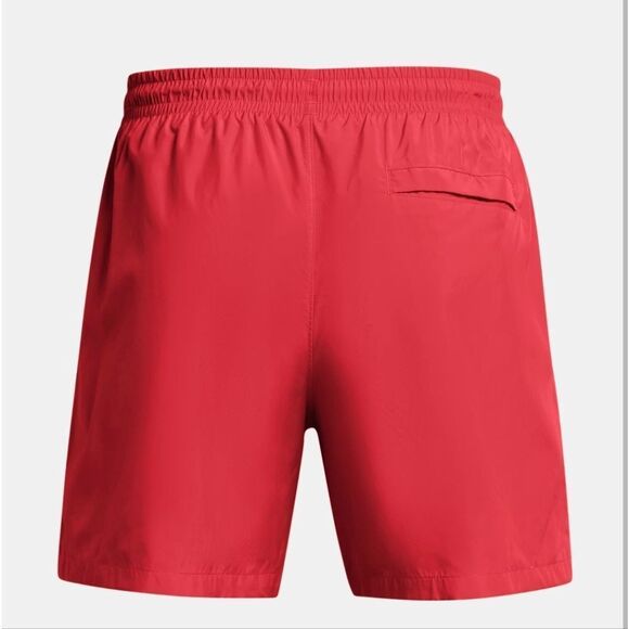 1220 NWT UA Icon Men's 5.5" Volley Shorts Red Solstice / White - 814 - Picture 2 of 6